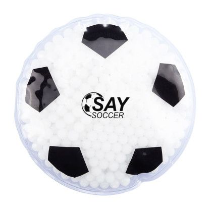 Custom Soccer Ball Hot/Cold Gel Pack - White Custom Soccer Ball Hot/Cold Gel Pack - White