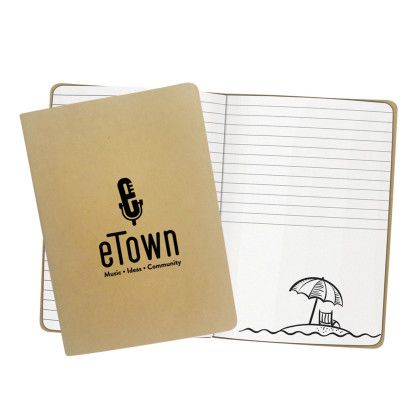 Custom 5" x 7" Doodle Book - Kraft Brown