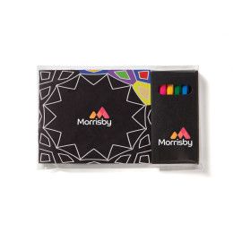 Custom Full Color Black Cover Adult Coloring Book & 6-Color Pencil Set To-Go - Black