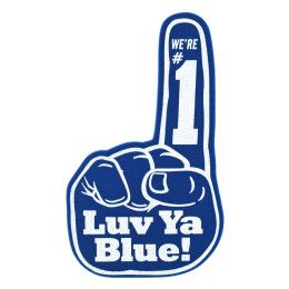 Rounded #1 Foam Hand Mitt 18 in. - Royal Blue