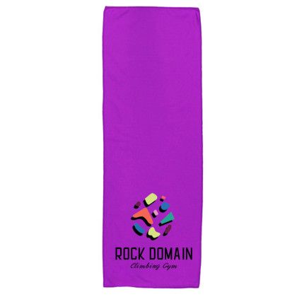 Custom Full Color RPET Cooling Towel - Purple 