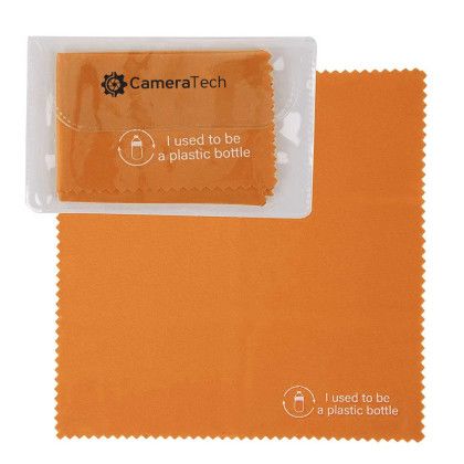 Custom RPET Microfiber Cleaning Cloth In Case - Orange 