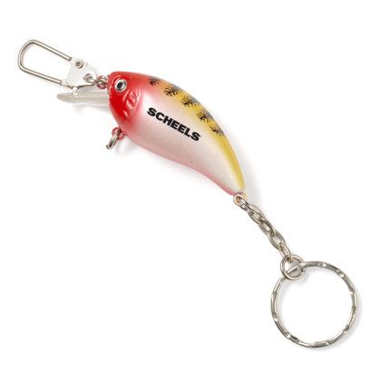 Custom Fishing Lure Keychain with Clasp - Red Custom Fishing Lure Keychain with Clasp - Red