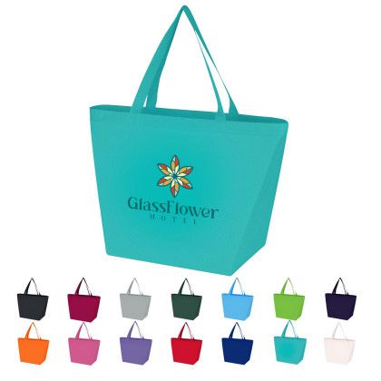 Custom Full Color Non-Woven Shopper Tote - All Color Custom Full Color Non-Woven Shopper Tote - All Color