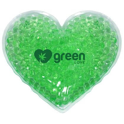 Custom Heart Shaped Hot/Cold Gel Pack - Green Custom Heart Shaped Hot/Cold Gel Pack - Green