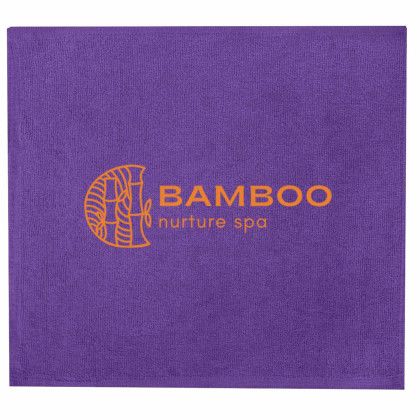 Custom Terry Cloth Rally Towel - Purple 