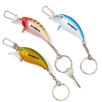 Custom Fishing Lure Keychain with Clasp - Assorted Custom Fishing Lure Keychain with Clasp - Assorted