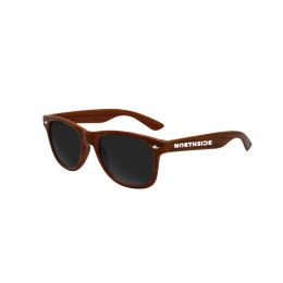 Custom Wood Grain Sunglasses - Dark Wood