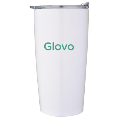 Custom 20 oz. Stainless Steel Vacuum Tumbler - White