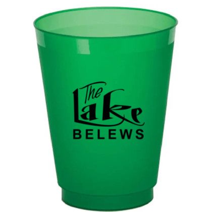 Custom 16 oz. Frosted Reusable Flex Stadium Cup - Frost Green 