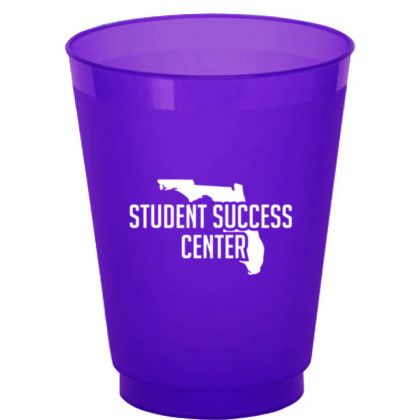 Custom 16 oz. Frosted Reusable Flex Stadium Cup - Frost Purple 