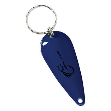 Custom Small Spoon Fishing Lure Keychain - Blue 