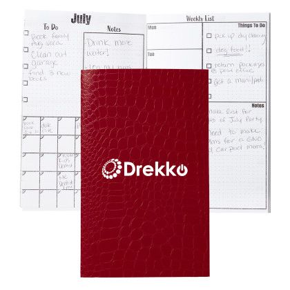 Custom 5" x 8" Crocodile Calendar - Red