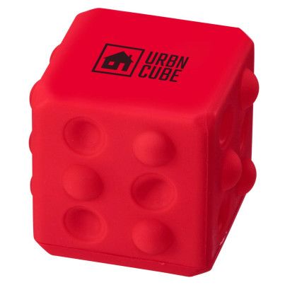 Custom Square Push Pop Ball - Red 