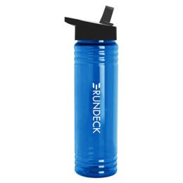 Custom 24 oz Flip Top Water Bottle - Blue
