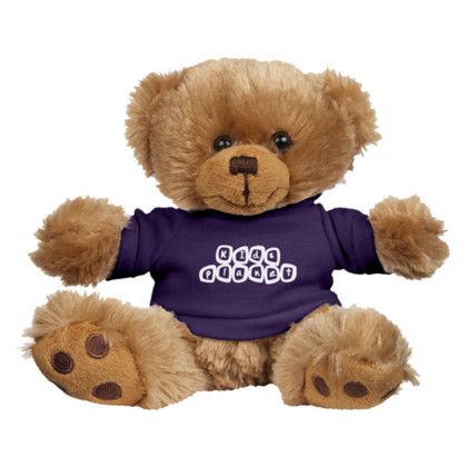 Custom 6-Inch Stuffed Animal Teddy Bear - Purple 
