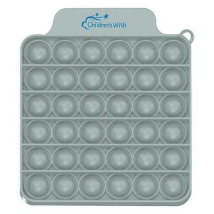 Custom Bubble Fidget Popper - 5.50" x 4.75" - Gray 