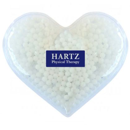 Custom Heart Shaped Hot/Cold Gel Pack - White Custom Heart Shaped Hot/Cold Gel Pack - White
