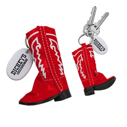 Custom Cowboy Boot Keychain - Red
