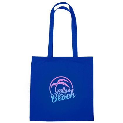 Custom Full Color 4 oz. Cotton Tote Bag - Reflex Blue Custom Full Color 4 oz. Cotton Tote Bag - Reflex Blue