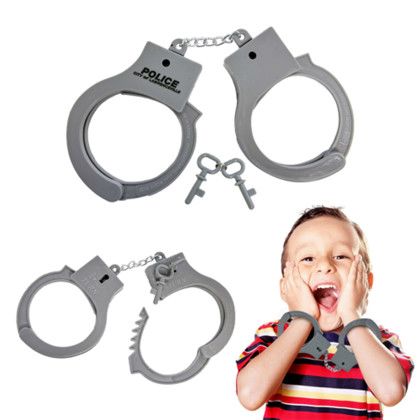 Custom Toy Handcuffs - Gray Custom Toy Handcuffs - Gray