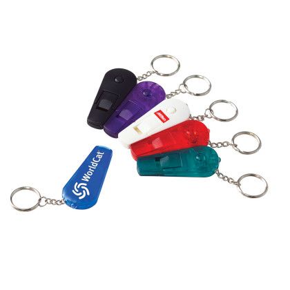 Custom Whistle Keychain with LED - All Colors 