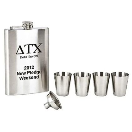 Stainless Steel Personalized Flask Set | Custom Stainless Steel Drinkware Sets