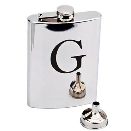 8 oz Mirror Stainless Steel Personalized Flask