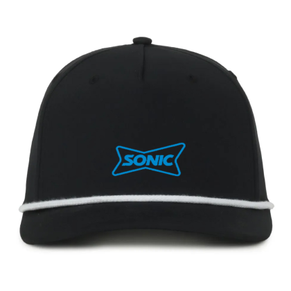 Custom Recycled Solid Back W/ Cord - Black/White