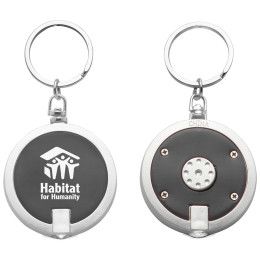 Custom Flashlight Key Chain - Black