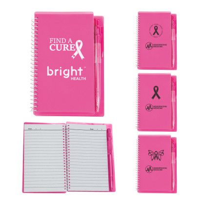 Custom Pink Ribbon Notebook - Pink Custom Pink Ribbon Notebook - Pink