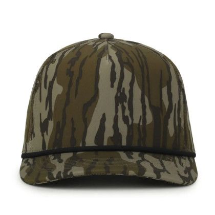 Custom Perforated Camo 5-panel - Mossy Oak Original Bottomland/Black Custom Perforated Camo 5-panel - Mossy Oak Original Bottomland/Black