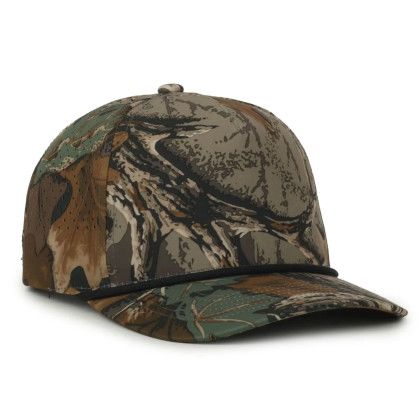 Custom Perforated Camo 5-panel - Realtree Advantage Classic/Black Side View Custom Perforated Camo 5-panel - Realtree Advantage Classic/Black Side View