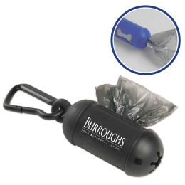 Custom 2 Bag Dispenser w/ Carabiner - Black 