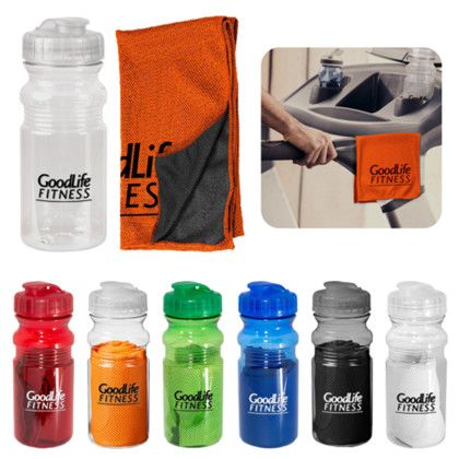 Custom Bottle & Cooling Towel - All Colors 