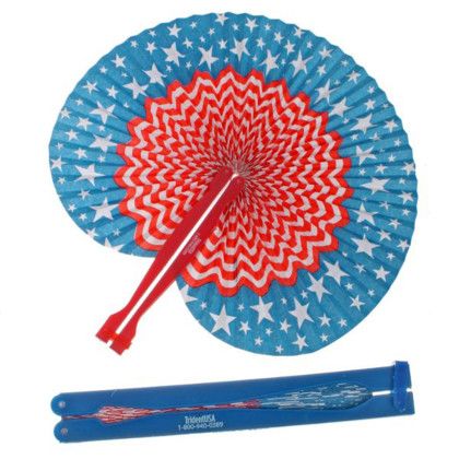 Custom Patriotic Folding Fan Custom Patriotic Folding Fan