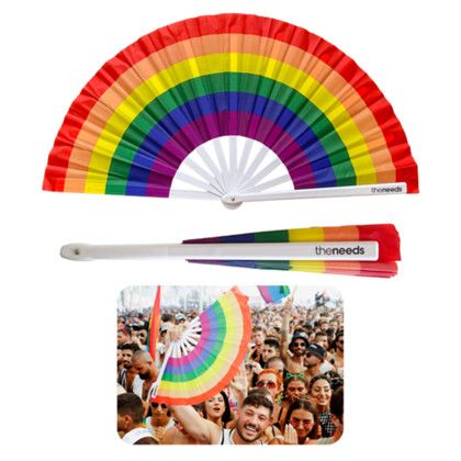 Custom Rainbow Accordion Fan 