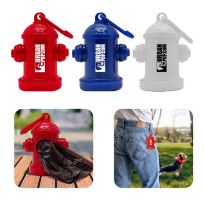 Custom Fire Hydrant Waste Bag Dispenser - All Color Custom Fire Hydrant Waste Bag Dispenser - All Color