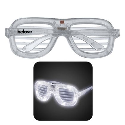 Custom LED Slotted Glasses - Clear