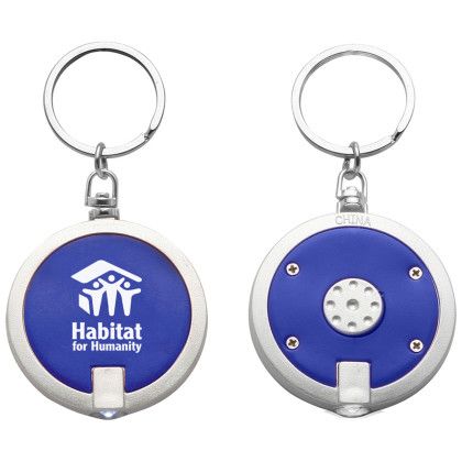 Custom Flashlight Key Chain - Blue