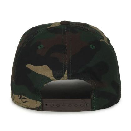 Custom 5-panel Generic Camo Solid Back - Woodland Back View