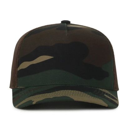 Custom 5-panelgeneric Camo Mesh Back - Woodland/Brown