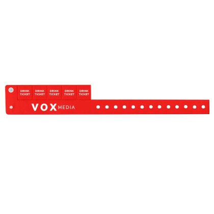 Custom Tab Wristbands - Red