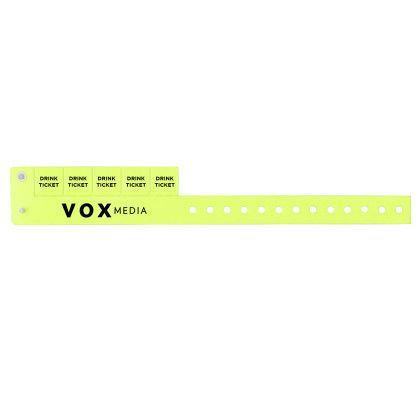 Custom Tab Wristbands - Yellow