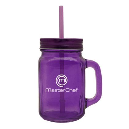 Custom Mason Jar Mug - Purple Custom Mason Jar Mug - Purple