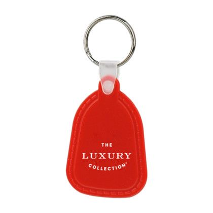 Custom Teardrop Key Tag - Red Custom Teardrop Key Tag - Red