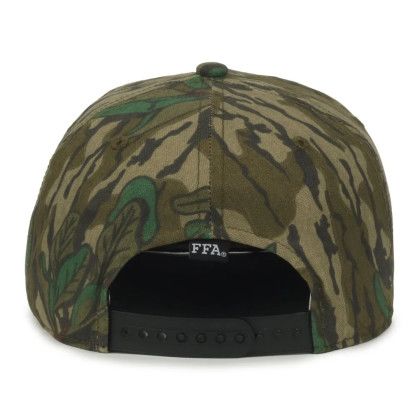 Custom FFA 5-panel High Srown Solid Back -  Mossy Oak Greenleaf Back View