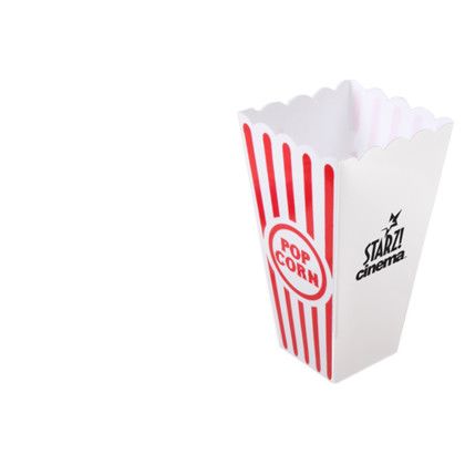 Custom Popcorn Boxes - White With Red Custom Popcorn Boxes - White With Red