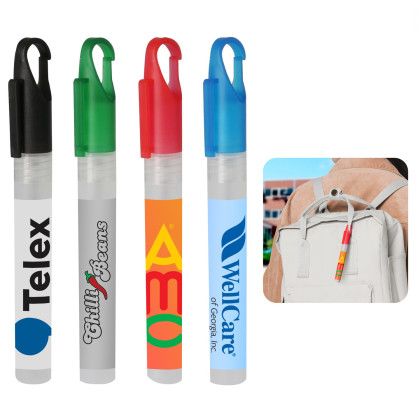 Custom Sanitizer Spray with Clip - All Color