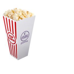 Custom 7" Popcorn Bucket - Red With White